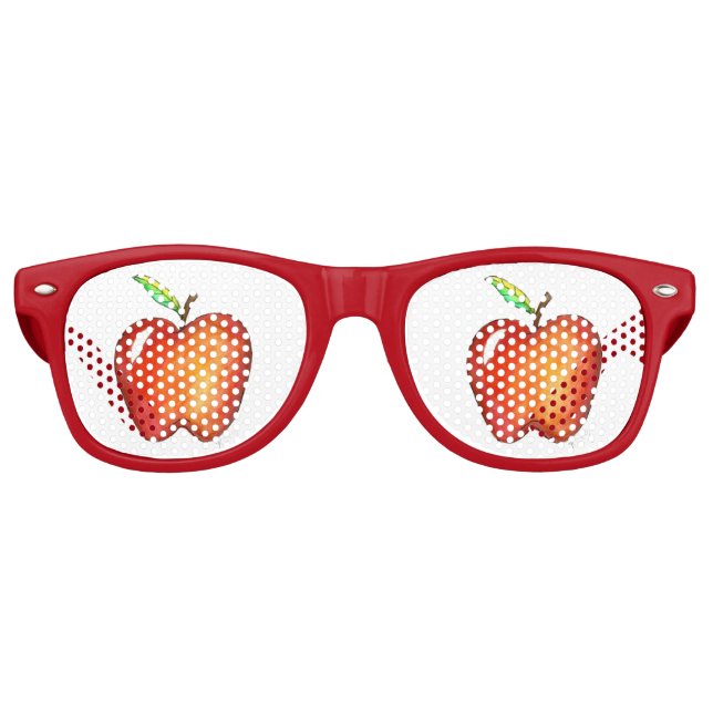 Juicy Red Delicious Apple Fruit Teacher Partybrille (Vorderseite)