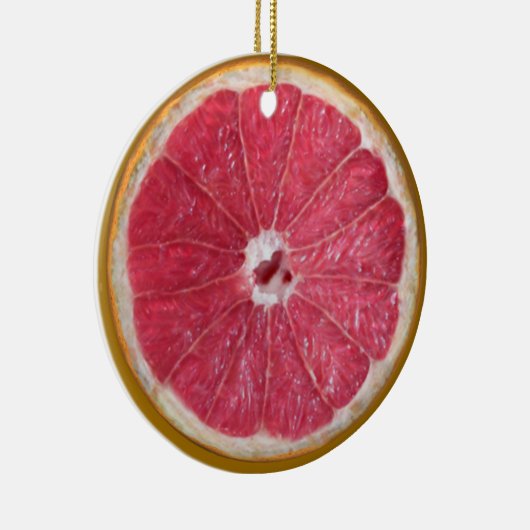 Juicy Red Grapefruit Keramik Ornament (Rechts)