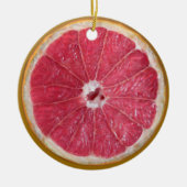 Juicy Red Grapefruit Keramik Ornament (Vorne)