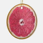Juicy Red Grapefruit Keramik Ornament (Links)