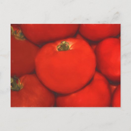 Juicy Red Homegrown Garden Tomaten Postkarte (Vorderseite)