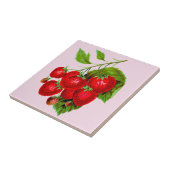 Juicy Red Strawberries Fliese (Seite)