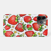 Juicy Red Strawberries Muster Case-Mate iPhone Hülle (Rückseite (Horizontal))