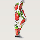 Juicy Red Strawberries Muster Leggings (Rechts)