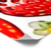 Juicy Red Strawberries Muster Poster (Ecke)