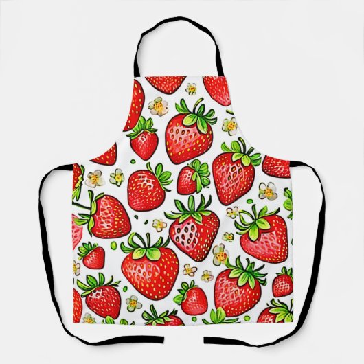 Juicy Red Strawberries Muster Schürze (Vorderseite)