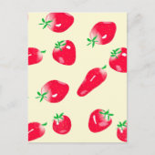 Juicy Red Strawberries Postcard (Beige) Postkarte (Vorderseite)