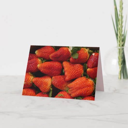 Juicy Red Strawberries, unbedruckt innen Karte (Vorderseite)