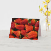 Juicy Red Strawberries, unbedruckt innen Karte (Gelbe Blume)