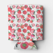 Juicy Red Strawberries Wasserfarben Muster Dosenkühler (Rückseite)