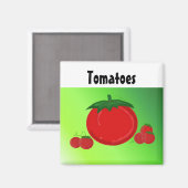 Juicy Red Tomates Magnet (Vorderseite/Rückseite)