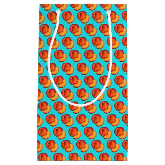 Juicy Ripe Summer Peach Georgia Pfirsiche Obst Kleine Geschenktüte (Vorderseite)