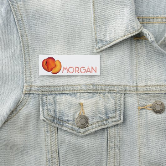 Juicy Ripe Summer Peach Georgia Pfirsiche Obst Namensschild (Beispiel)