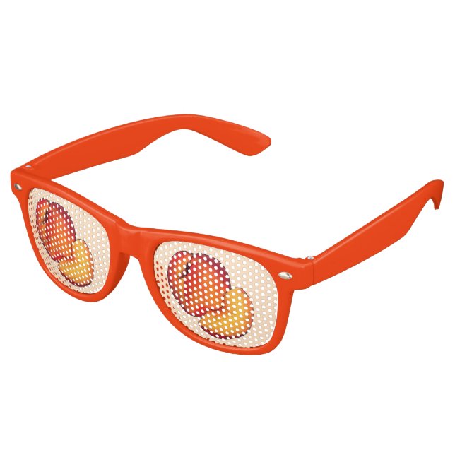 Juicy Ripe Summer Peach Georgia Pfirsiche Obst Partybrille (Schrägansicht)