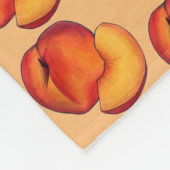 Juicy Ripe Summer Peach Pfirsiche Stone Frucht Fleecedecke (Ecke)