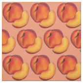 Juicy Ripe Summer Peach Pfirsiche Stone Frucht Stoff (Muster)