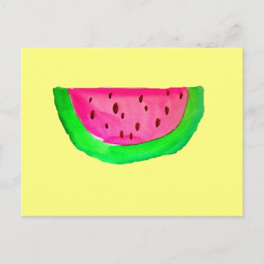 Juicy rosa Wassermelone Postkarte (Vorderseite)
