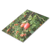 Juicy Rote Rose Hips Notepad Notizblock (angewinkelt)