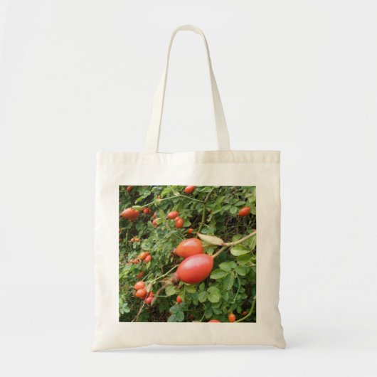Juicy Rote Rose Hips Tote Tasche (Vorne)