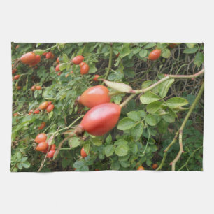 Juicy Rote Rose Hüfte Küche Handtuch