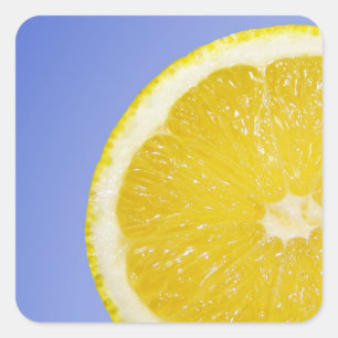 Juicy Slice von Lemon Quadratischer Aufkleber