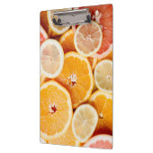 Juicy Sliced Citrus Fruits Klemmbrett (Links)