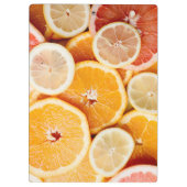 Juicy Sliced Citrus Fruits Klemmbrett (Rückseite)