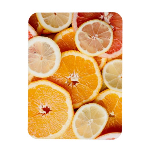 Juicy Sliced Citrus Fruits Magnet (Vertikal)