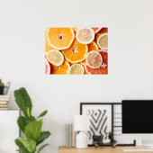 Juicy Sliced Citrus Fruits Poster (Heimbüro)