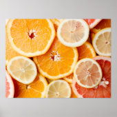 Juicy Sliced Citrus Fruits Poster (Vorne)