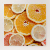 Juicy Sliced Orange Citrus Frucht Puzzle (Horizontal)