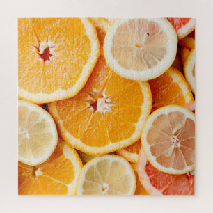 Juicy Sliced Orange Citrus Frucht Puzzle