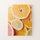 Juicy Sliced Orange Citrus Frucht Puzzle (Vertikal)