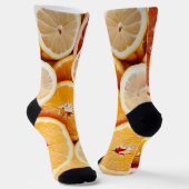 Juicy Sliced Orange Citrus Frucht Socken (Gewinkelt)