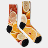 Juicy Sliced Orange Citrus Frucht Socken (Rechts)