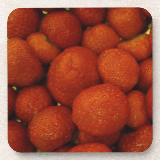 Juicy Strawberries Cork Untersetzer (Vorderseite)
