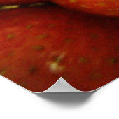 Juicy Strawberries Print Poster (Ecke)