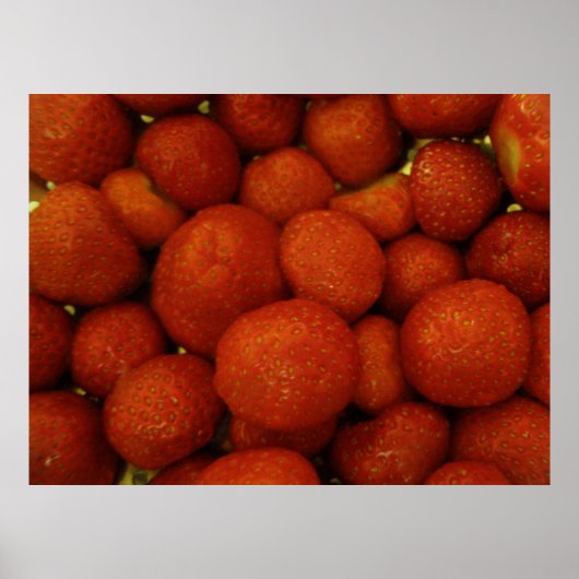 Juicy Strawberries Print Poster (Vorne)