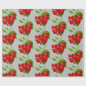 Juicy Strawberries Wrapping Paper Geschenkpapier (Flach)