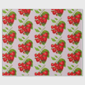 Juicy Strawberries Wrapping Paper Geschenkpapier (Flach)