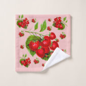 Juicy Strawberry Badhandtuch Set (Waschlappen)