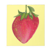 Juicy Strawberry Frucht Aquarell Makro Kunst Notizblock (Vorderseite)
