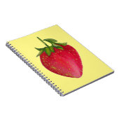 Juicy Strawberry Frucht Aquarell Makro Kunst Notizblock (Rechte Seite)