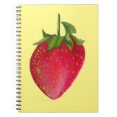 Juicy Strawberry Frucht Aquarell Makro Kunst Notizblock (Vorderseite)