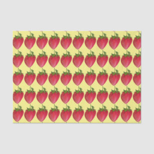 Juicy Strawberry Frucht bunt Aquarell Seidenpapier