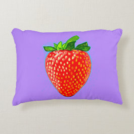 Juicy Strawberry im Pop Art Style Dekokissen
