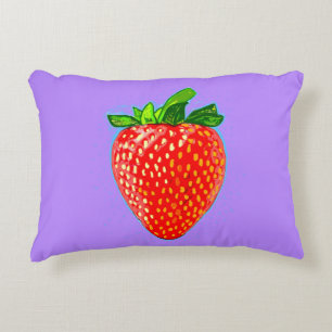 Juicy Strawberry im Pop Art Style Dekokissen