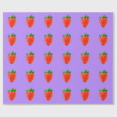 Juicy Strawberry im Pop Art Style Geschenkpapier (Flach)