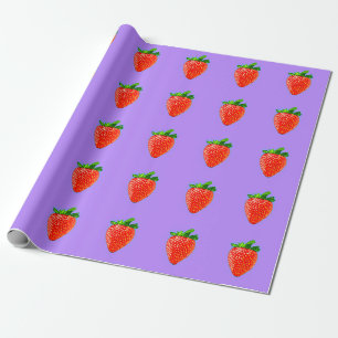 Juicy Strawberry im Pop Art Style Geschenkpapier