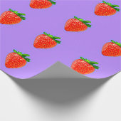 Juicy Strawberry im Pop Art Style Geschenkpapier (Ecke)